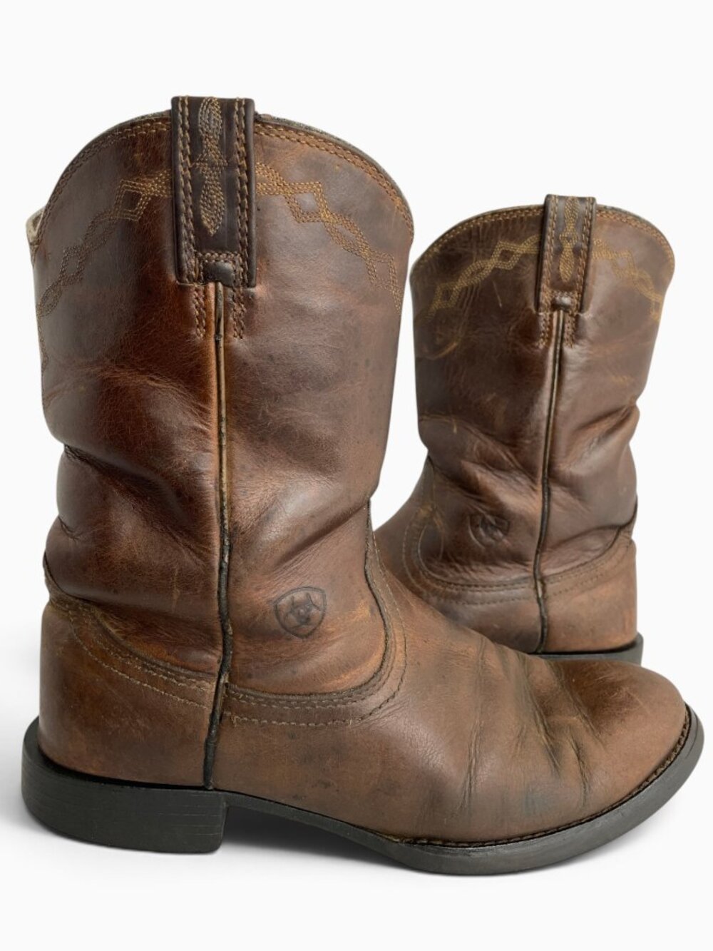 Ariat Heritage Roper Leather Western Cowgirl Boots Brown Cowboy Women's 8.5 B